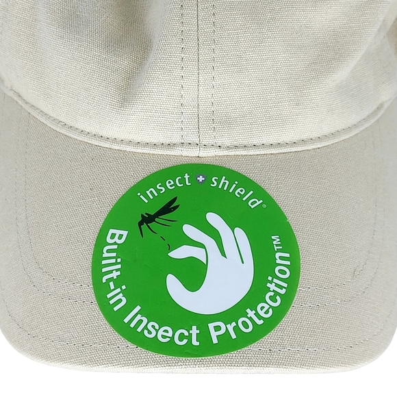 Insect Shield Bug Repellent Sand Color Baseball Hat Cap One Size Adjustable Back - Picture 2 of 10